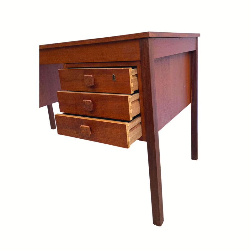 Mid Century Desk in teak by Domino Mobler Danish 1960s