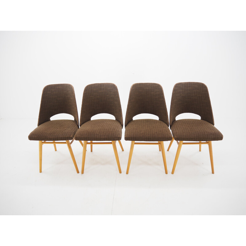 Set of 4 vintage Dining Chairs, Ton by Oswald Haerdtl Expo 58 1950s