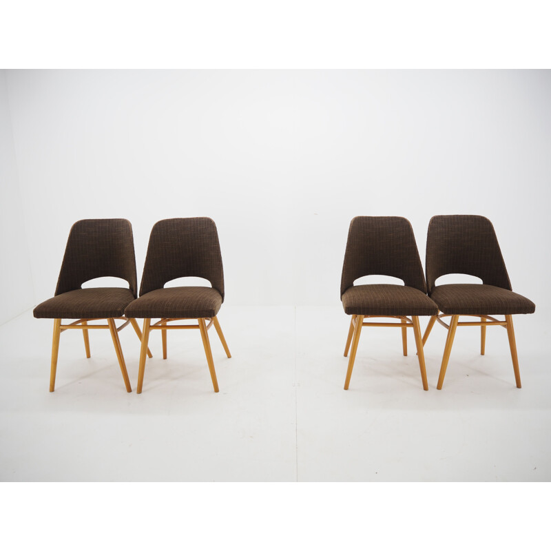 Set of 4 vintage Dining Chairs, Ton by Oswald Haerdtl Expo 58 1950s