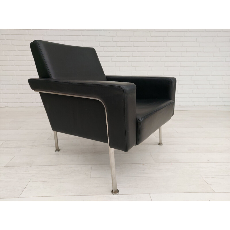 Vintage Lounge armchair by Arne Vodder, AV56 leather Danish 1956