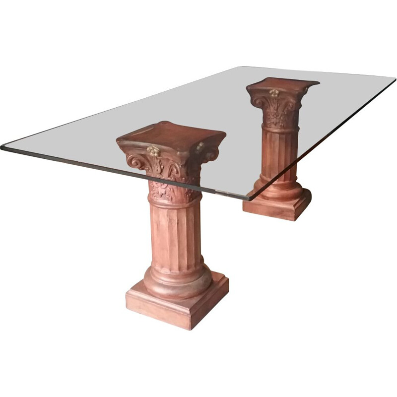 Tavolo vintage su colonne