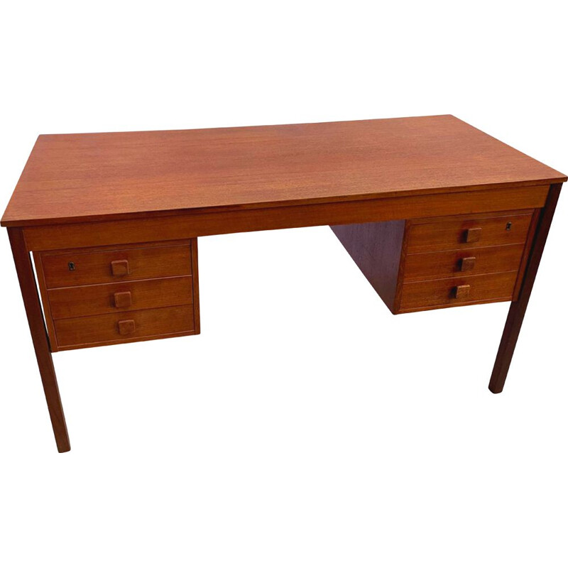 Mid Century Desk in teak by Domino Mobler Danish 1960s