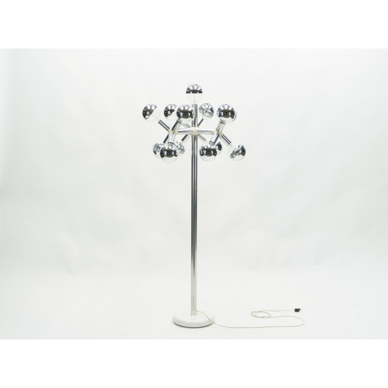 Vintage chrome floor lamp by Trix and Robert Haussmann Switzerland 1965