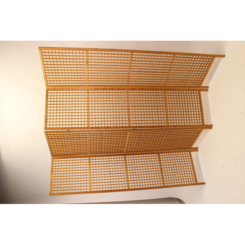 Vintage Folding screen room divider made of teak