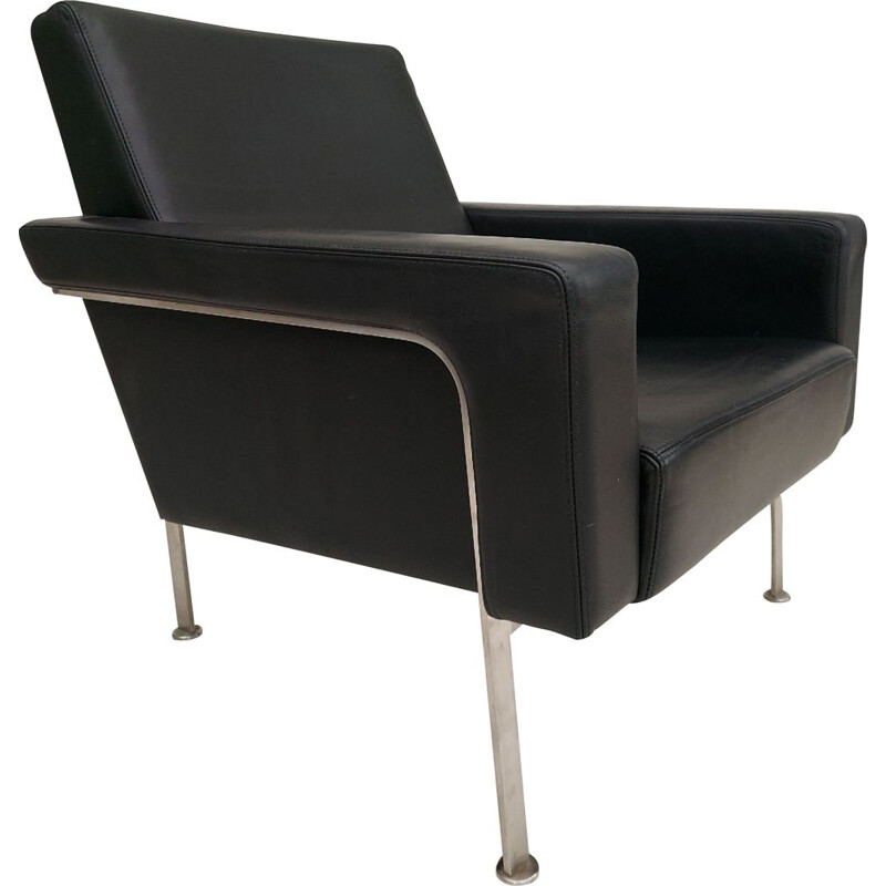 Vintage Lounge armchair by Arne Vodder, AV56 leather Danish 1956