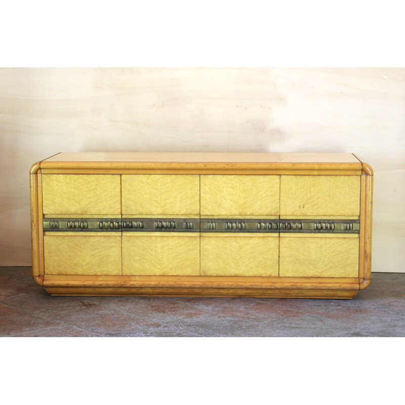 Vintage radica sideboard by Luciano Frigerio 1970s 