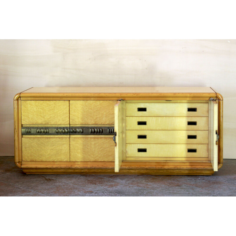 Vintage radica sideboard by Luciano Frigerio 1970s 