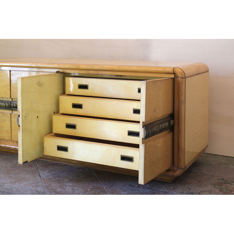 Vintage radica sideboard by Luciano Frigerio 1970s 