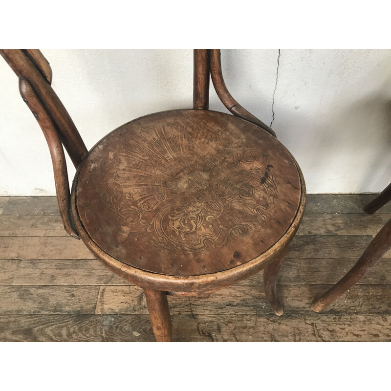 Pair of vintage Thonet bentwood chairs 1950