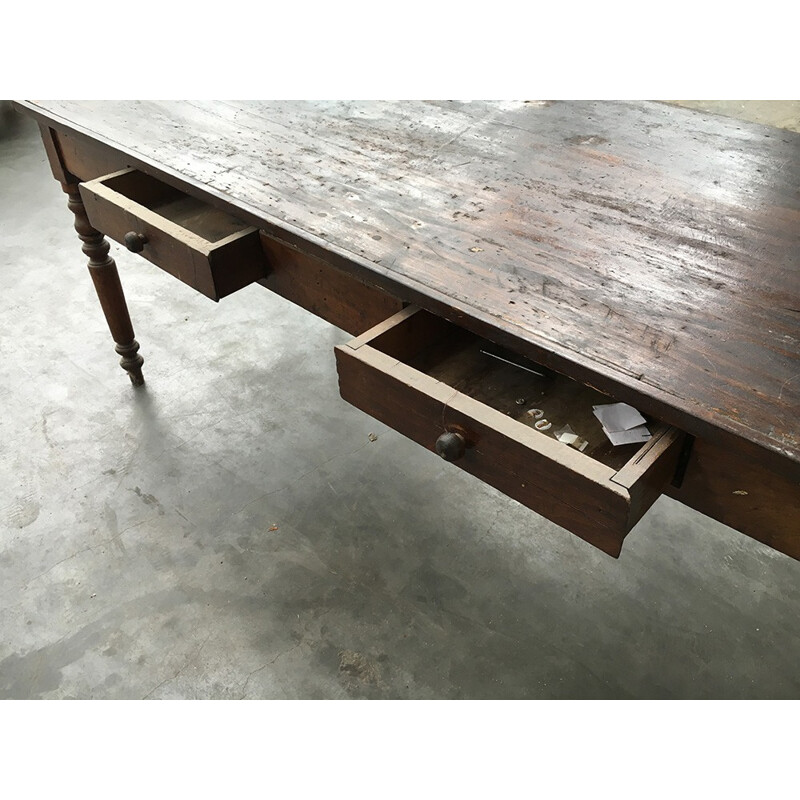 Rectangular dining table in wood - 1970s