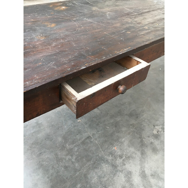 Rectangular dining table in wood - 1970s