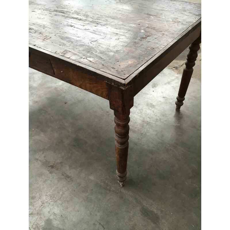 Rectangular dining table in wood - 1970s