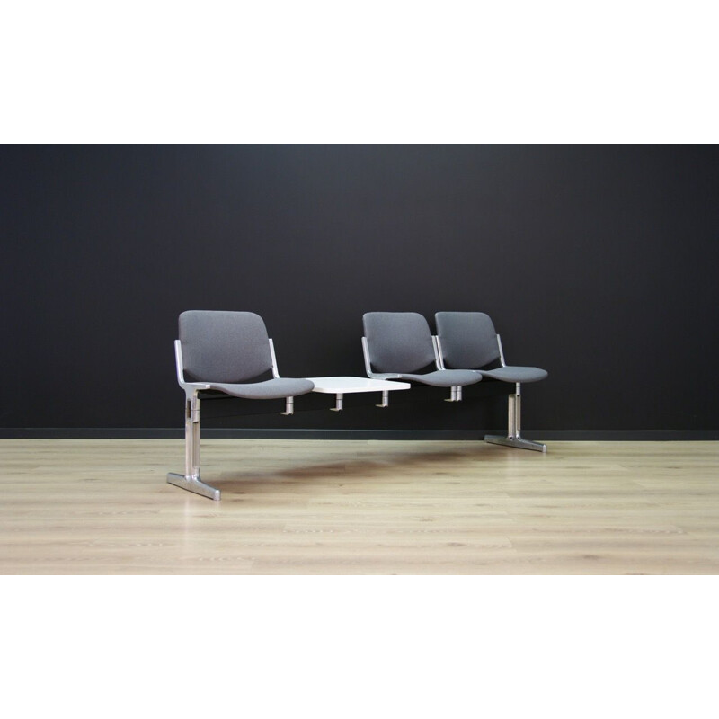 Vintage bench in aluminium 1960	