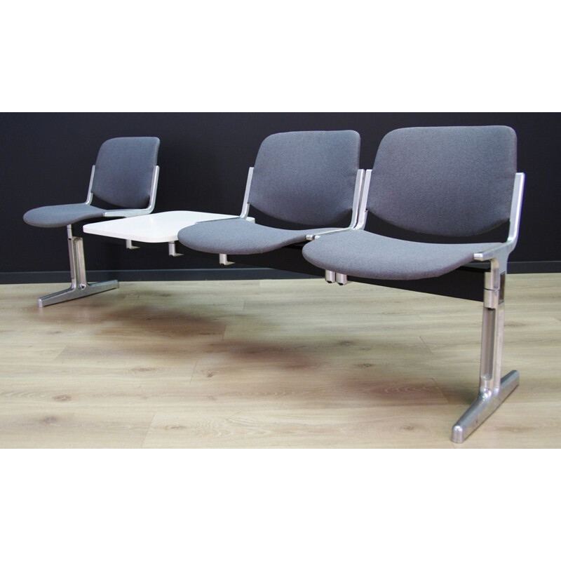 Vintage bench in aluminium 1960	