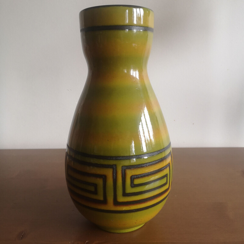 Vintage ceramic vase Elchinger France 1950