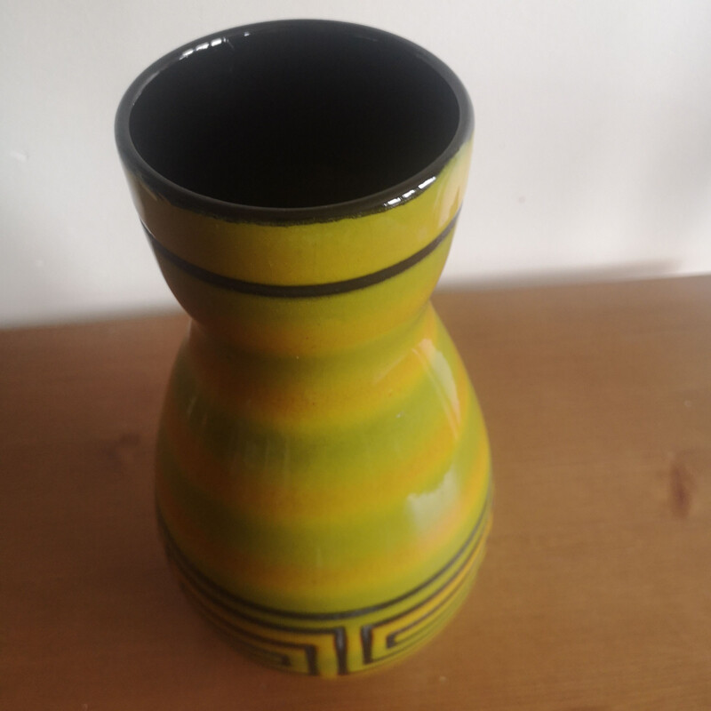 Vintage ceramic vase Elchinger France 1950