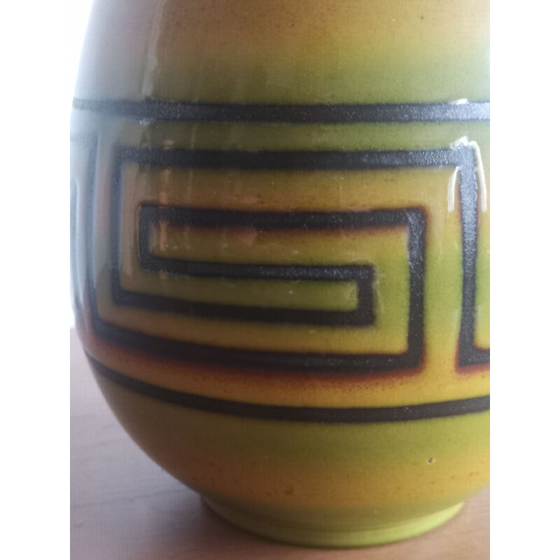Vase vintage céramique Elchinger France 1950