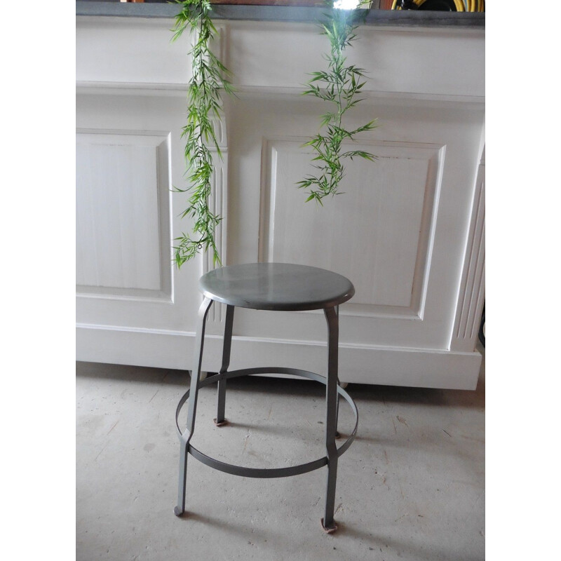 vintage factory stool