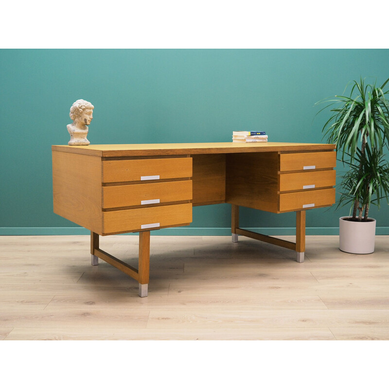 Vintage essenhouten bureau van Kai Kristiansen, Denemarken 1970