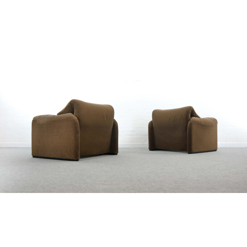 Pair of Maralunga Loungechairs by Cassina, Italy 1973