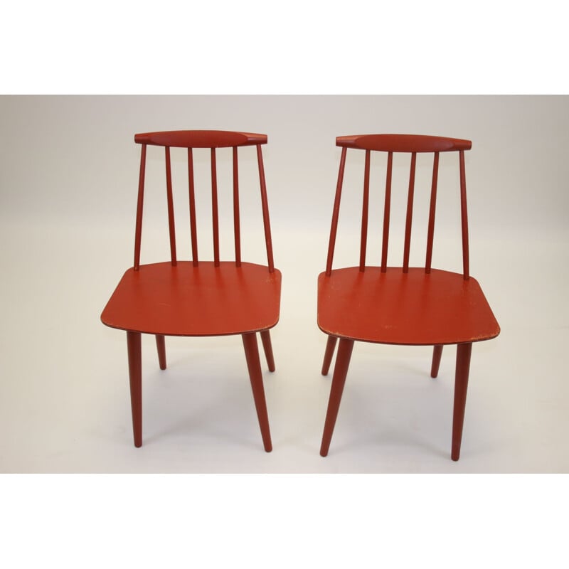 Pair of Vintage Chair J77,Folke palsson voor FDB Mobler,jaren 1960