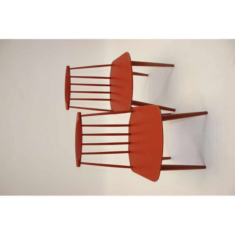 Pair of Vintage Chair J77,Folke palsson voor FDB Mobler,jaren 1960