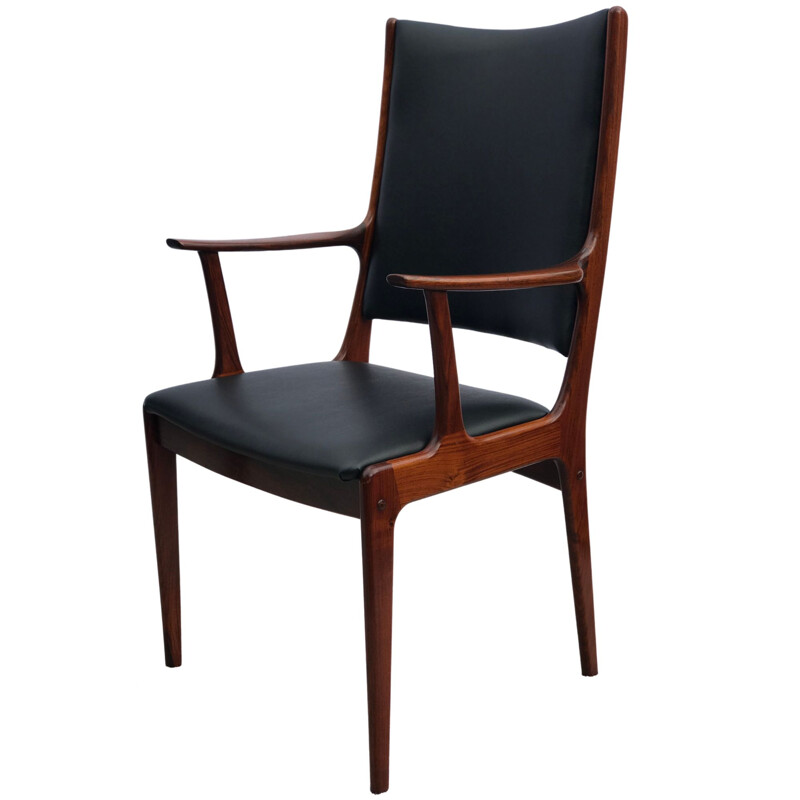 Ensemble de 6 chaises vintage à dossier haut en palissandre brésilien par Johannes Andersen pour Uldum Danish Møbelfabric