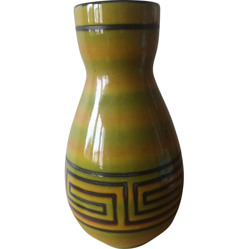 Vintage ceramic vase Elchinger France 1950