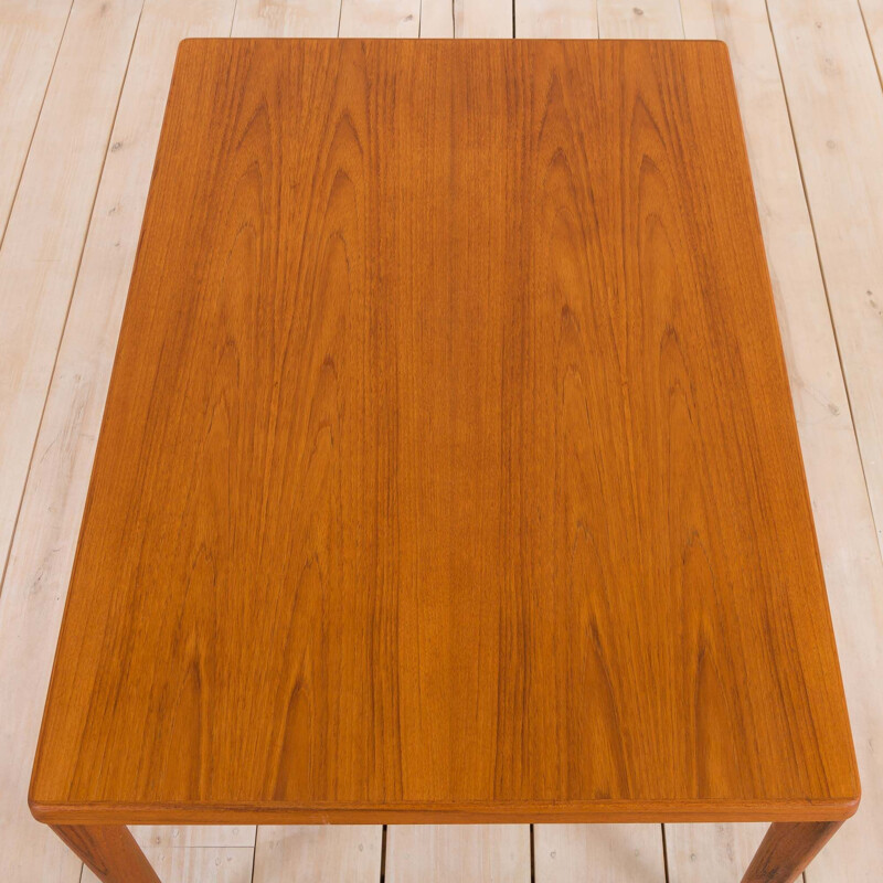 Vintage teak extension dining table by Henning Kjaernulf, Danish 1960