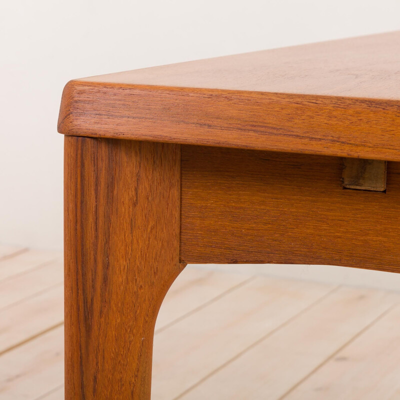 Vintage teak extension dining table by Henning Kjaernulf, Danish 1960