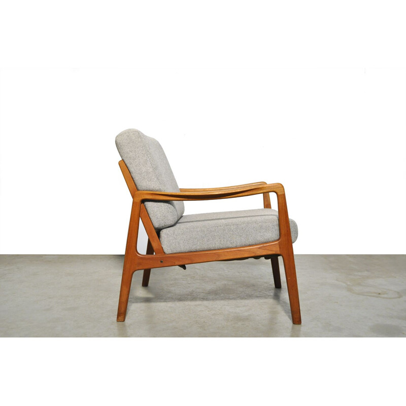 Paire de fauteuils vintage fd109 de Ole Wanscher pour France & Son en teck danois 1960
