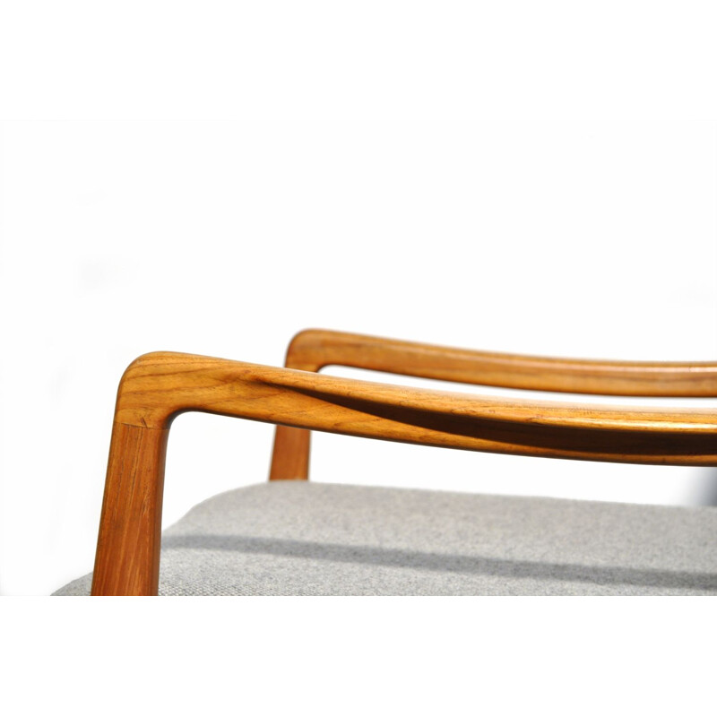 Pair of Mid-century easy chairs fd109 by Ole Wanscher for France & Son teak Danish 1960