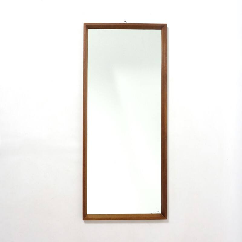 Scandinavian vintage wood mirror, 1960