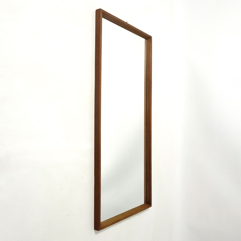 Scandinavian vintage wood mirror, 1960