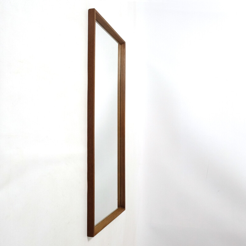 Scandinavian vintage wood mirror, 1960