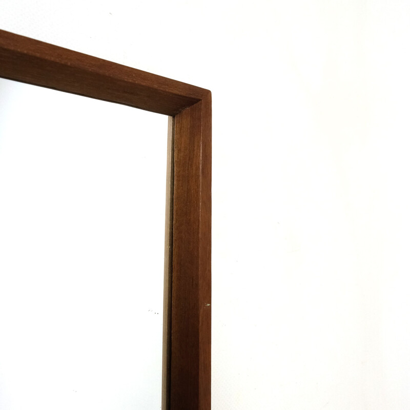 Scandinavian vintage wood mirror, 1960