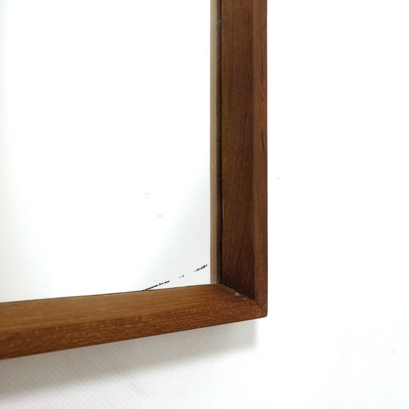 Scandinavian vintage wood mirror, 1960