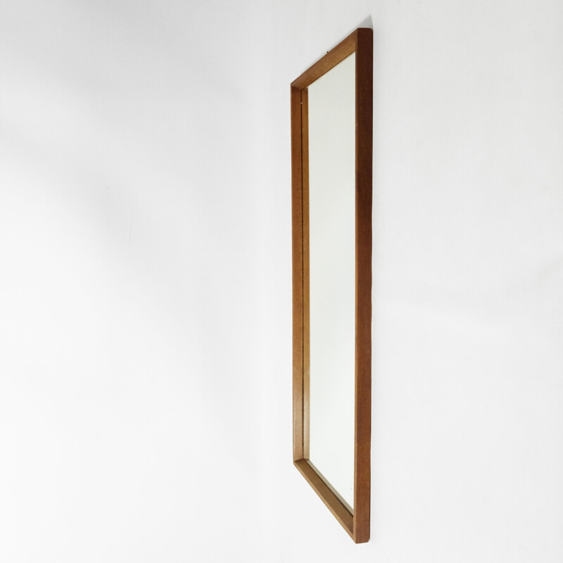 Scandinavian vintage wood mirror, 1960