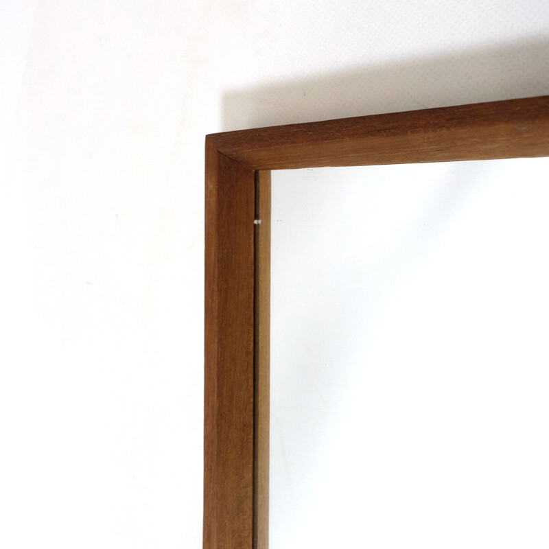 Scandinavian vintage wood mirror, 1960