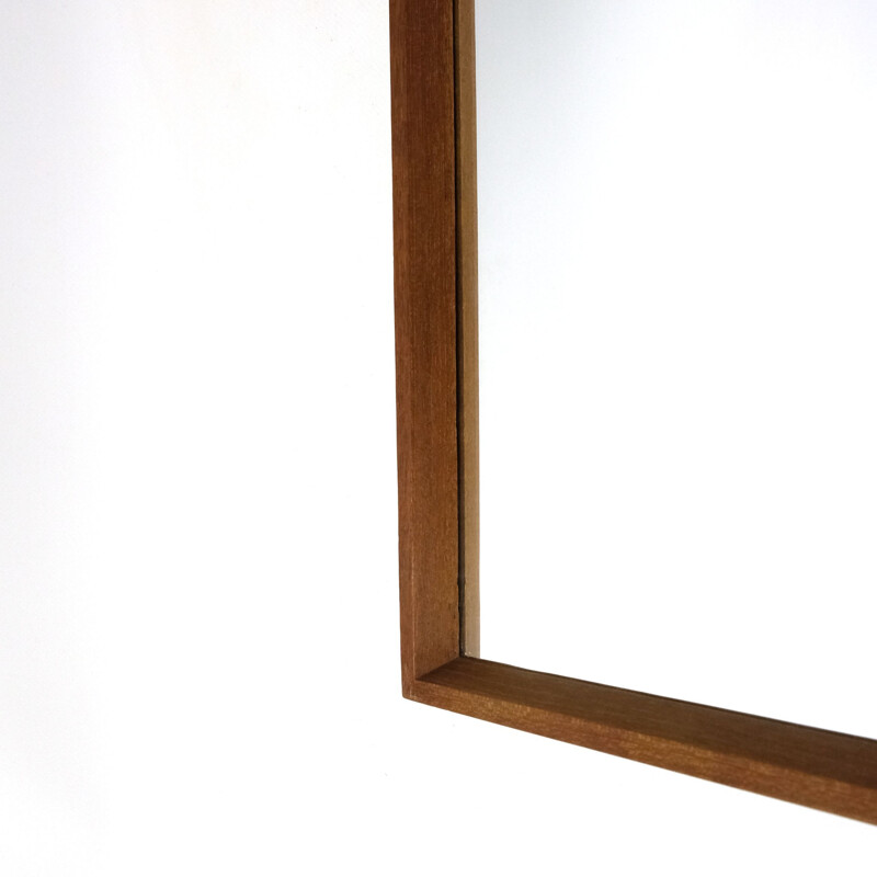 Scandinavian vintage wood mirror, 1960