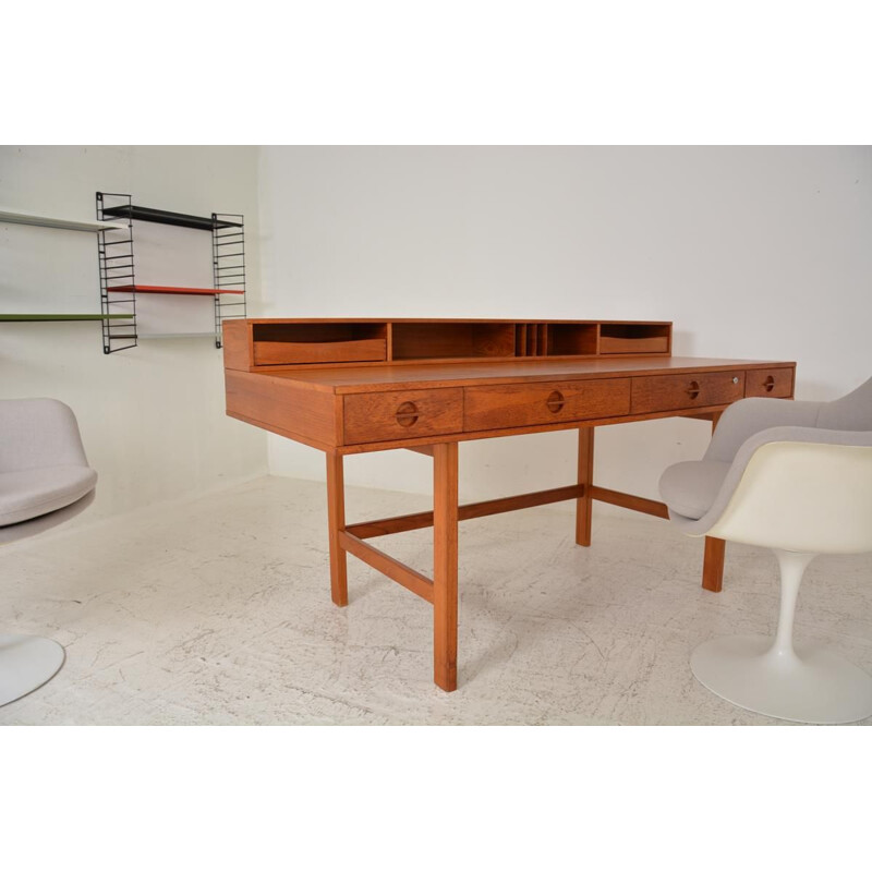 Vintage teak desk by Jens Quistgaard for Lovig Dansk, Denmark 1980