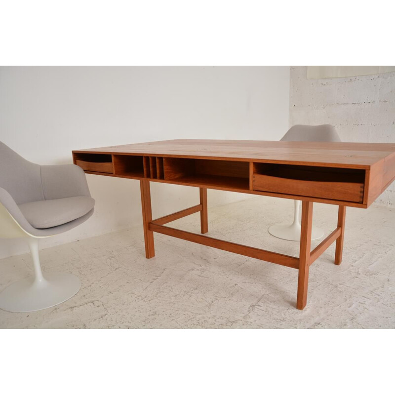 Vintage teak desk by Jens Quistgaard for Lovig Dansk, Denmark 1980