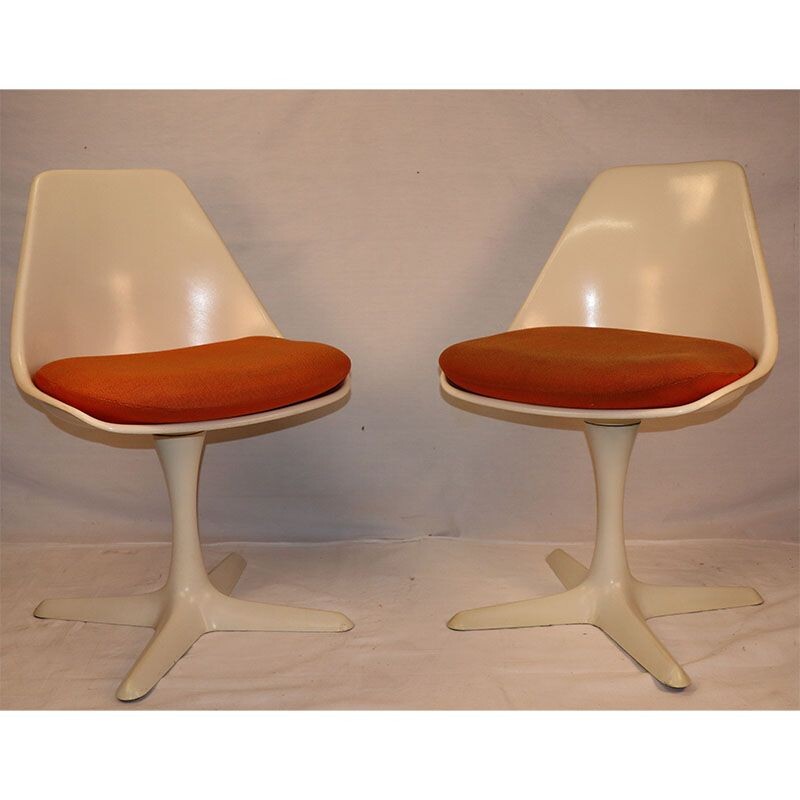 Pair of vintage Maurice Burke chairs for Arkana 1970s