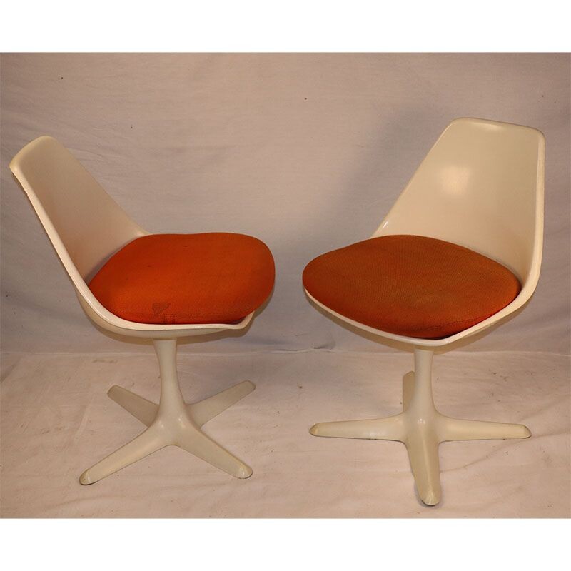 Pair of vintage Maurice Burke chairs for Arkana 1970s