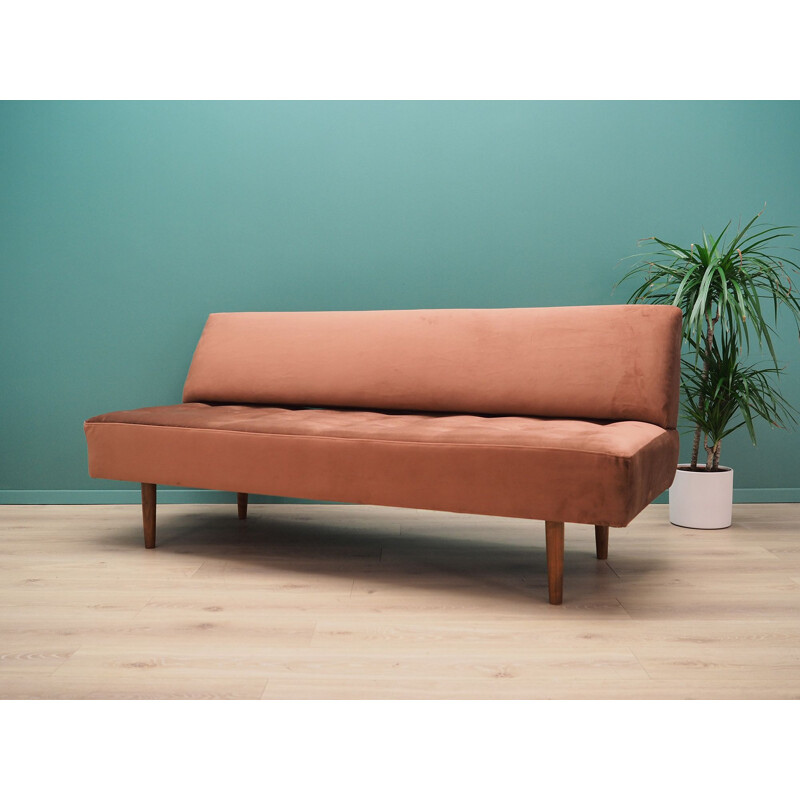 Vintage sofa in brick Danish colour 1960