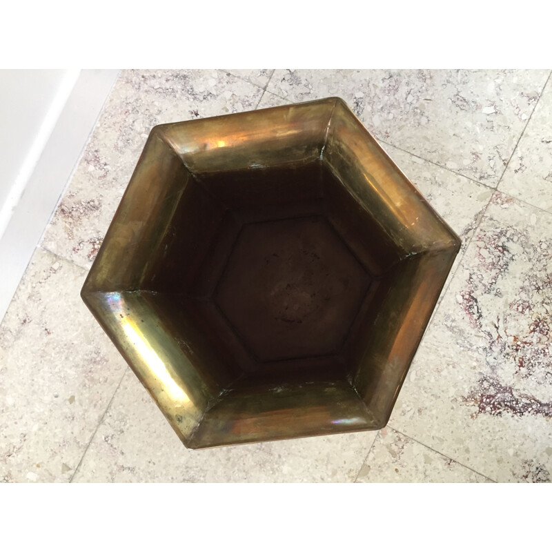 Vintage Large pot cover in Brass 1970