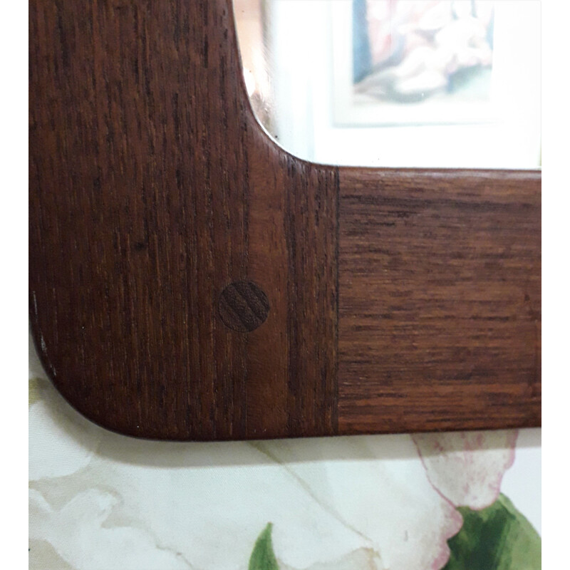 Vintage teak freeform mirror by Agne Jakobsson Sweden 1960.