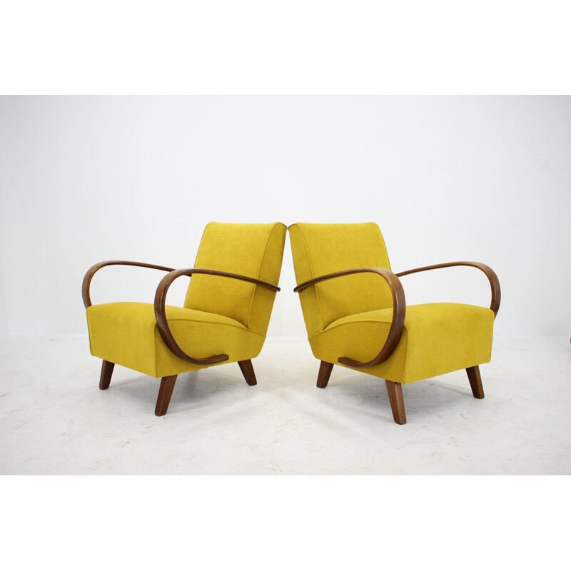 Pair of Jindrich Halabala Armchairs 1950s