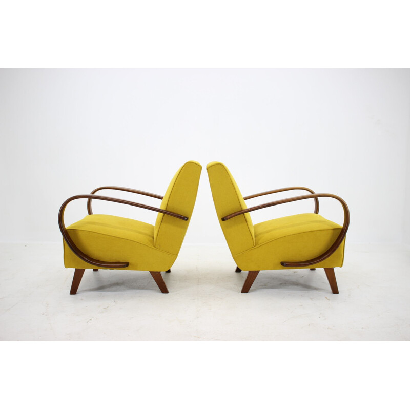 Pair of Jindrich Halabala Armchairs 1950s