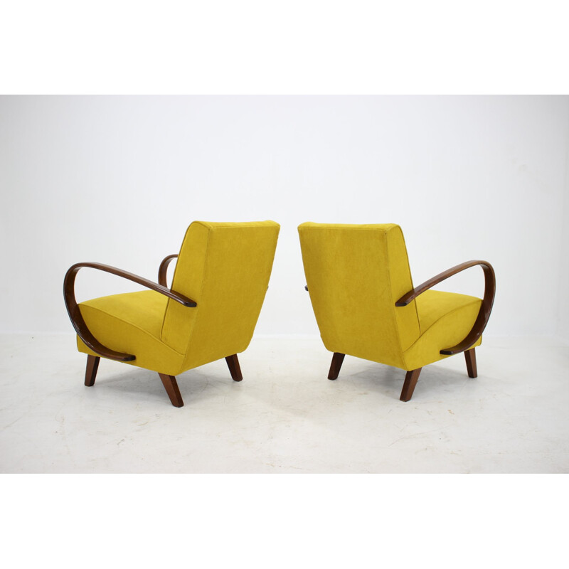 Pair of Jindrich Halabala Armchairs 1950s